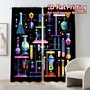 2pcs, 2D FLAT PRINTING Curtains (Without Rod) Lab Symphony Popular Curtains&Window Treatment Machine Washable Fabric Curtains