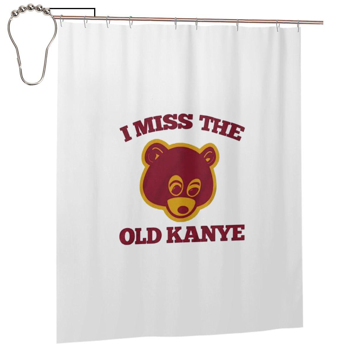 

Kanye West Dropout Bear Chicago Vintage Graduation Shower Curtain Bathroom Polyester Waterproof Bath Curtains With Hooks W60H190(CM)-1 Pcs
