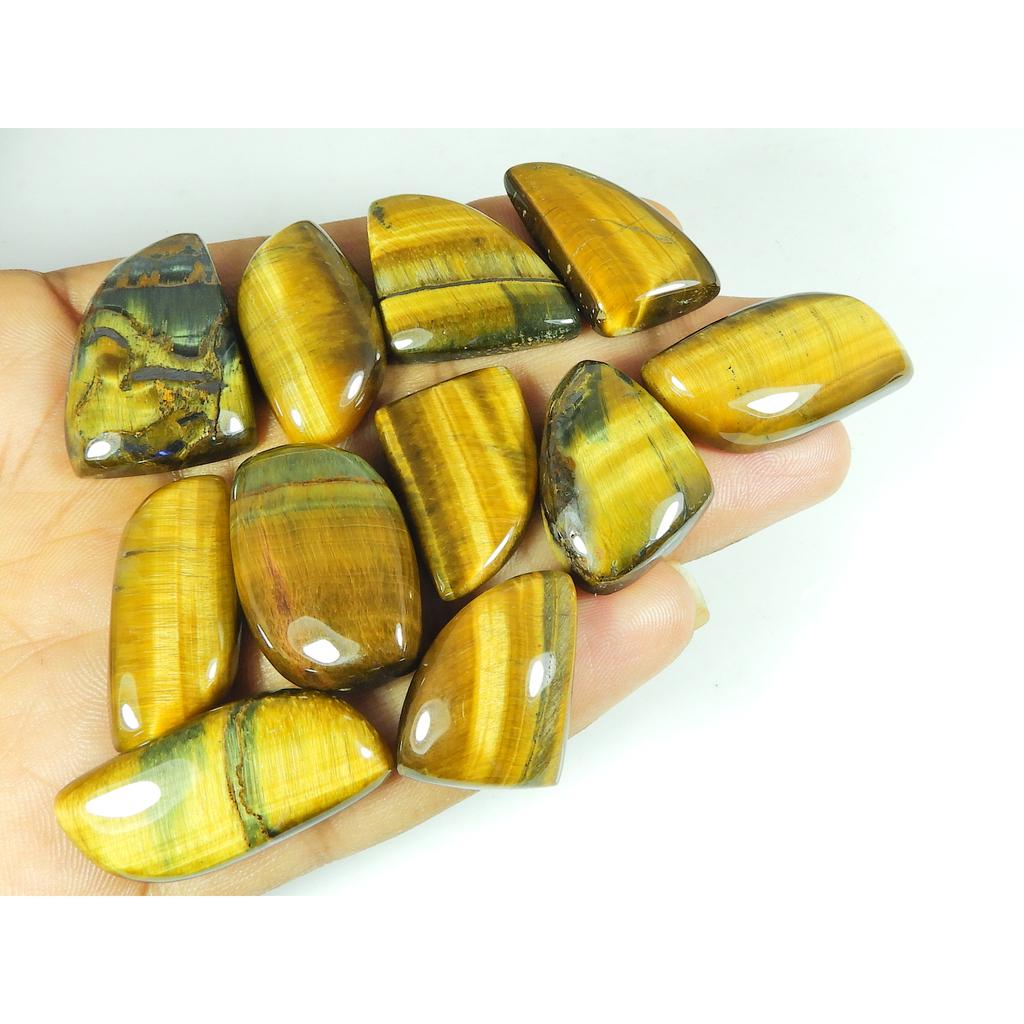 22-29MM Natural Tiger Eye Fancy Cabochon Loose Gemstone 20Pcs Lot 360Cts. SY-421