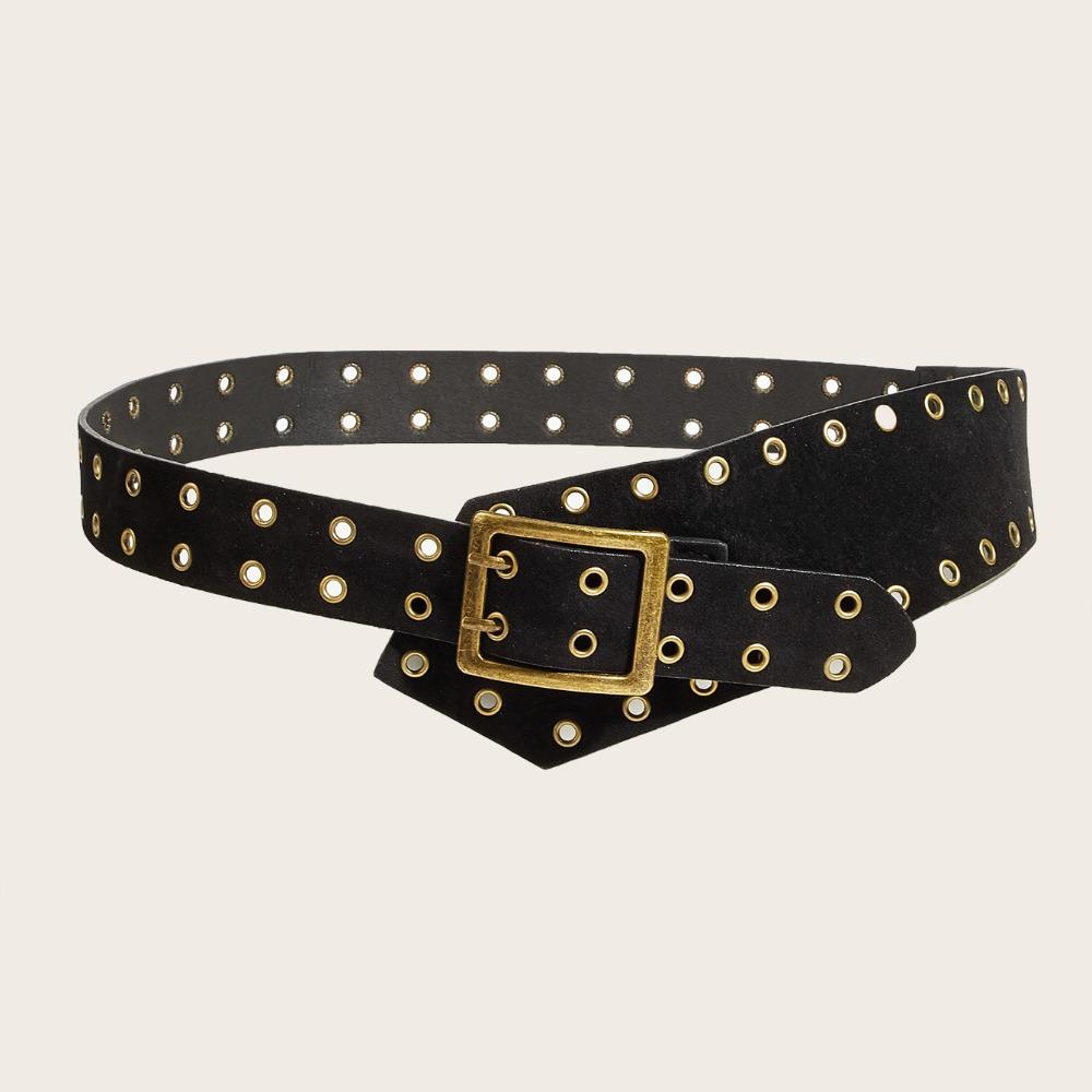 PU Leather Spicy Girls Waistband Y2k Wide Waist Belt Fashion Punk Style Waist Belt  Women