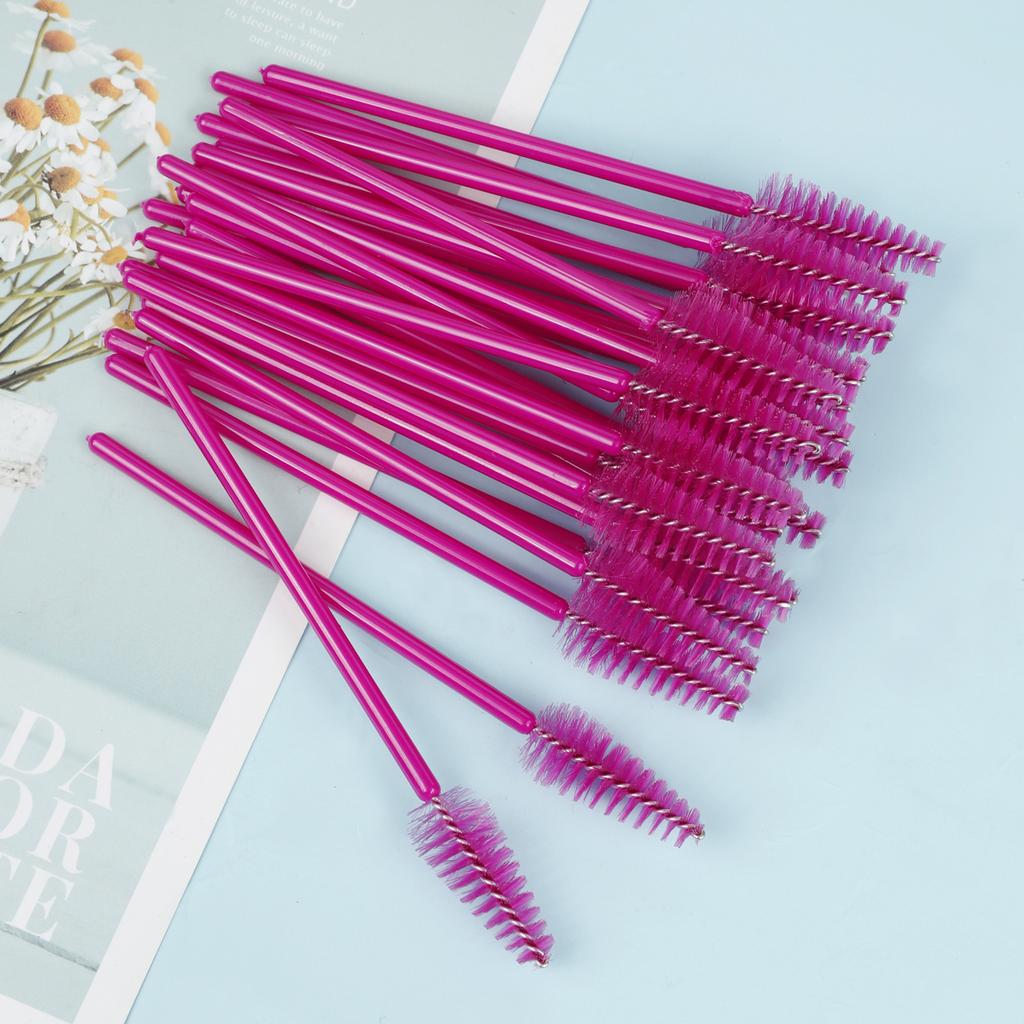 50 Pcs Disposable Nylon Mascara Wand Applicator Eyelash Brushes For Grafting Lashes Extension Women Makeup Brush Tools