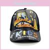 Fire Engine Kids Cap With Curved Brim And Breathable Fabric For Summer Outdoor Adventures
