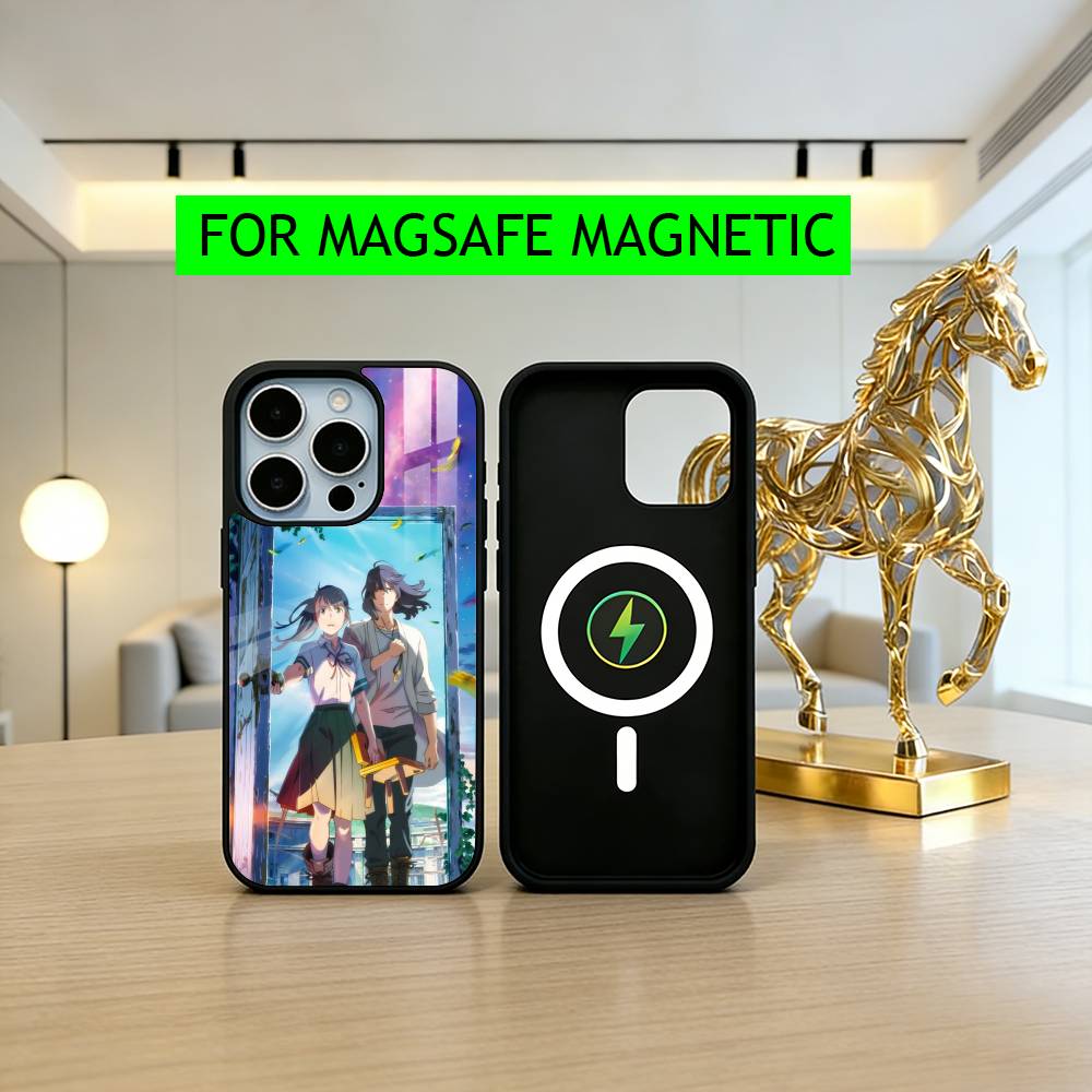 

Cute S-Suzume Anime Phone Case For iPhone17,16,15,14,13,12,11 Plus,Pro Magnetic with Magsafe Wireless Charging iPhone11