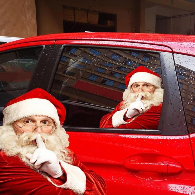 Funny Santa Claus Sticker Car Stickers Christmas Car Decorations 12-inch Length