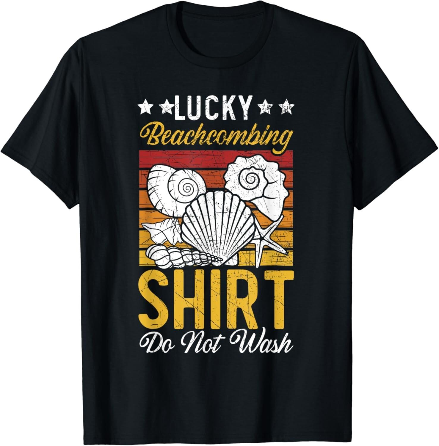 Beachcomber Beach Glass Verre de mer Lucky Beachcombing Cadeau T-shirt unisexe S