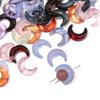 50pcs 15mm Crystal Glass Moon Charm Beads Fit for 8mm Beads for Necklace Bracelet Earring DIY Jewelry Making Supply