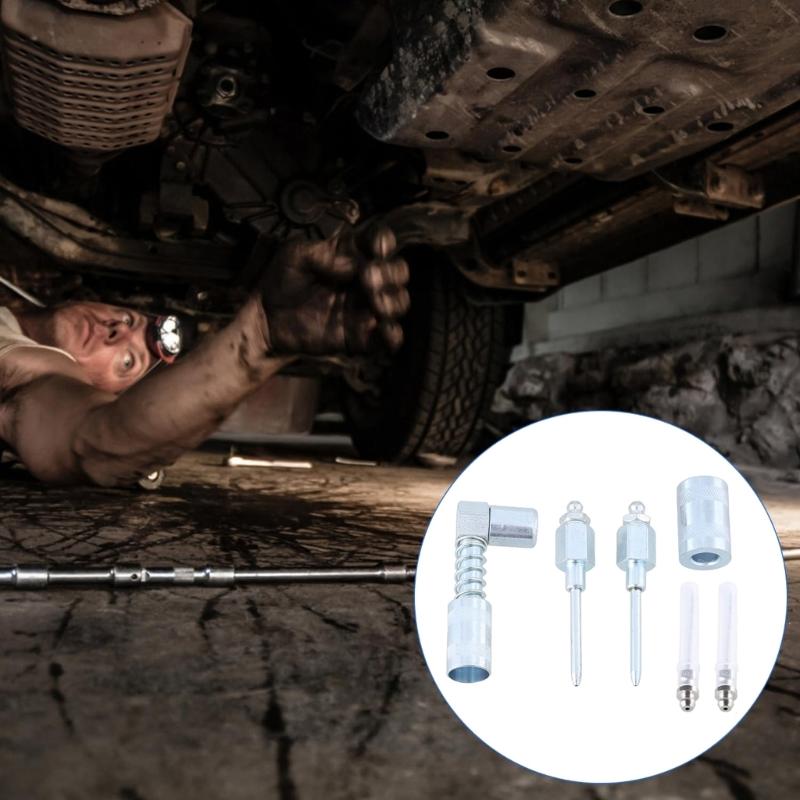 Grease Needle Nozzle Kit Hardened Steel Grease Injector Needle Grease Needle Dispenser Fitting Tool for Grease Injection