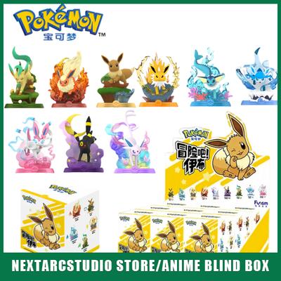 Anime Pokemon Funism Original Adventure Eevee Family Suit BlindBox Flareon Espeon Sylveon ActionFigure Collection Model Toy Gift