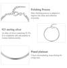 BAMOER 925 Sterling Silver Bracelet Simple Snake Bone An Infinity Symbol Plated Platinum Chain Bracelet Women Jewelry