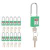 10Sets 38mm Lockout Tagout Lock Durable Nylon Isolation Design Corrosion Resistant Padlock with 20 Keys