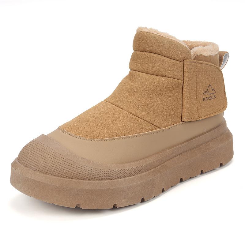 Winter men's snow boots Velcro high-top cotton shoes thick-soled non-slip warm bread boots large cotton shoes