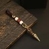 Tibetischer Buddhistischer Vajra Schlüsselanhänger Messing Diamantiert Vintage Amulett Anhänger Für Männer Handgefertigt Auto Schlüsselanhänger Mit Geflochtenem Seil Glücksbringer Geschenk