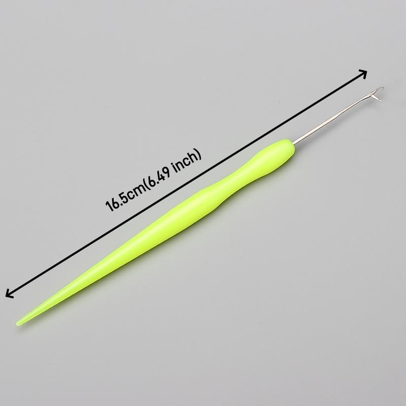 

Новые шерстяные крючки для вязания «сделай сам», 1 шт., цветной пластиковый хвостовик, парик с языком, наращивание волос, крючок для вязания жёлтый