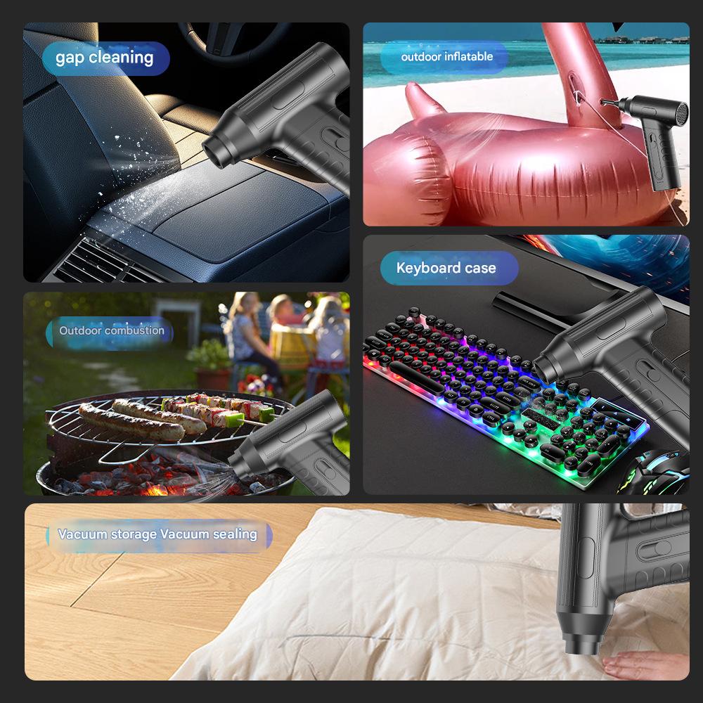 Mini Turbo Fan, High Power Outdoor Handheld Blow and Suck Air Duster, Portable High-Speed Violent Fan