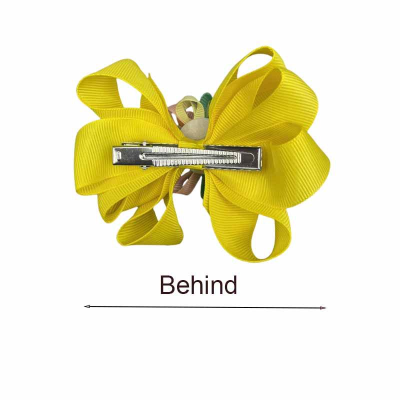 Frühling/Sommer Unifarbene Schleife Rüsche Blume Haarspange: Vielseitiger handgefertigter Bestseller