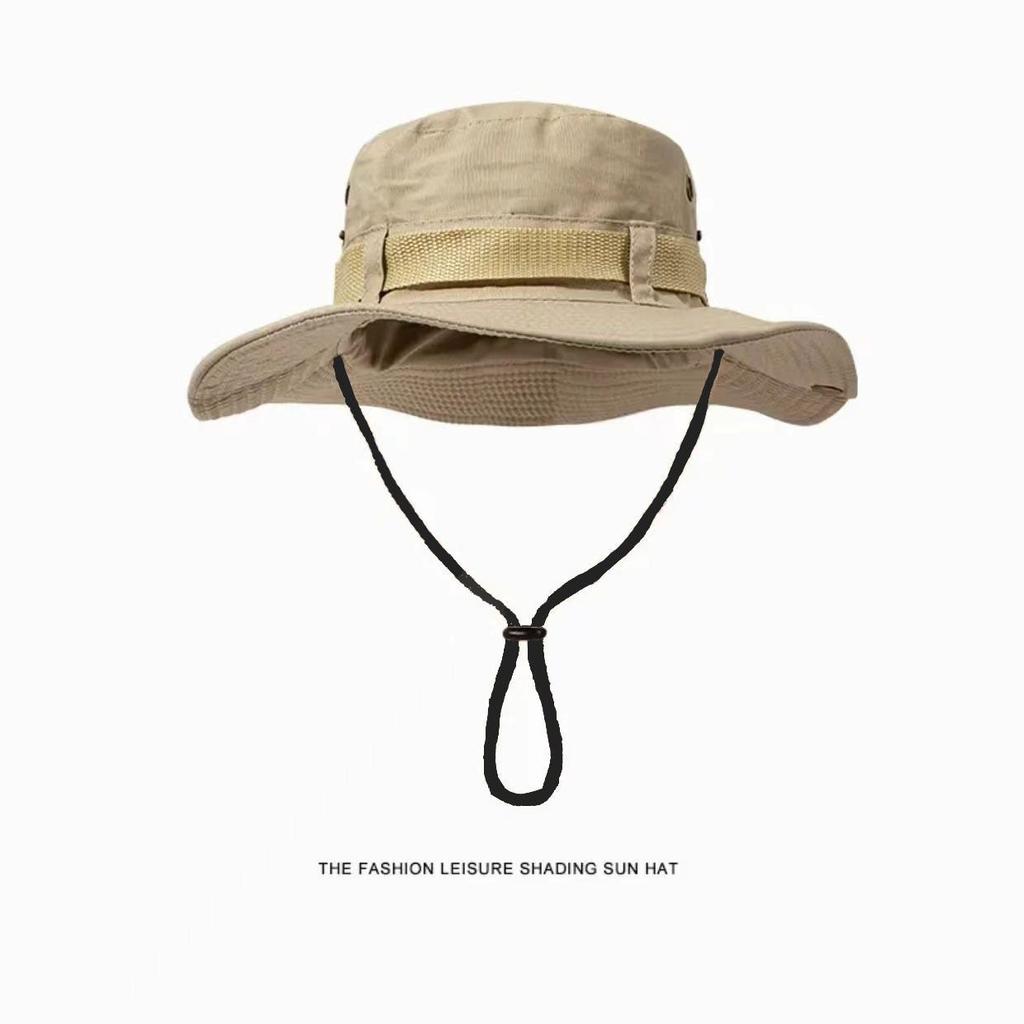 Hat Men's sun hat Sun protection hat Big brim fishing hat Sun hat Summer face hat Outdoor breathable foldable hat