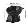 2pcs Set - Elegant Black/Pure White Elevated Pet Bowls with 15° Tilt – Anti-Spill Raised Pet Feeding Bowls,   Non-slip Cat Double Bowls with