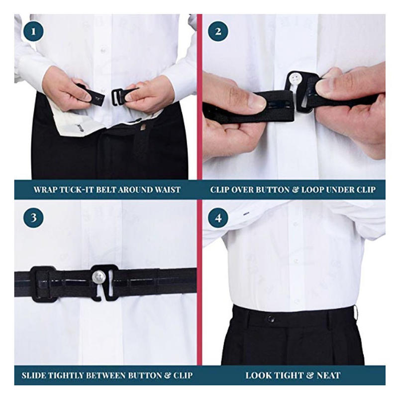 Adjustable Non-Slip Wrinkle-Proof Shirt Holder Straps Men's Business Formal Locking Belt Garter for Tucked-In Shirts All-Day NEW
