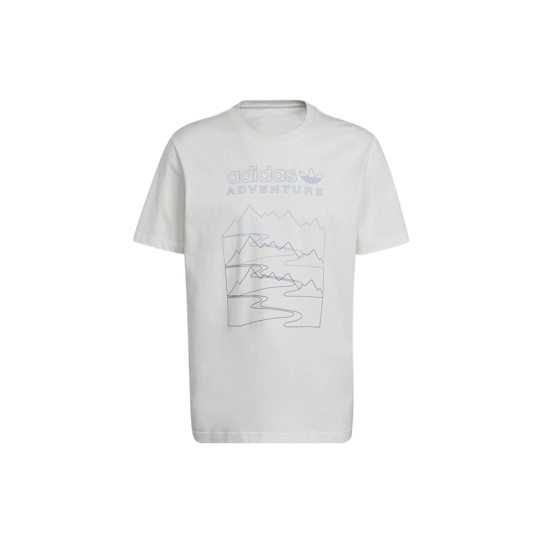 adidas Adventure Mountain Front T-Shirt White Men s HK5006