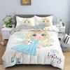 Cartoon Girls Duvet Cover Cute Lipstick Fashion Theme for Women Gifts for Bedroom Decorations with Pillowcase Queen King Size