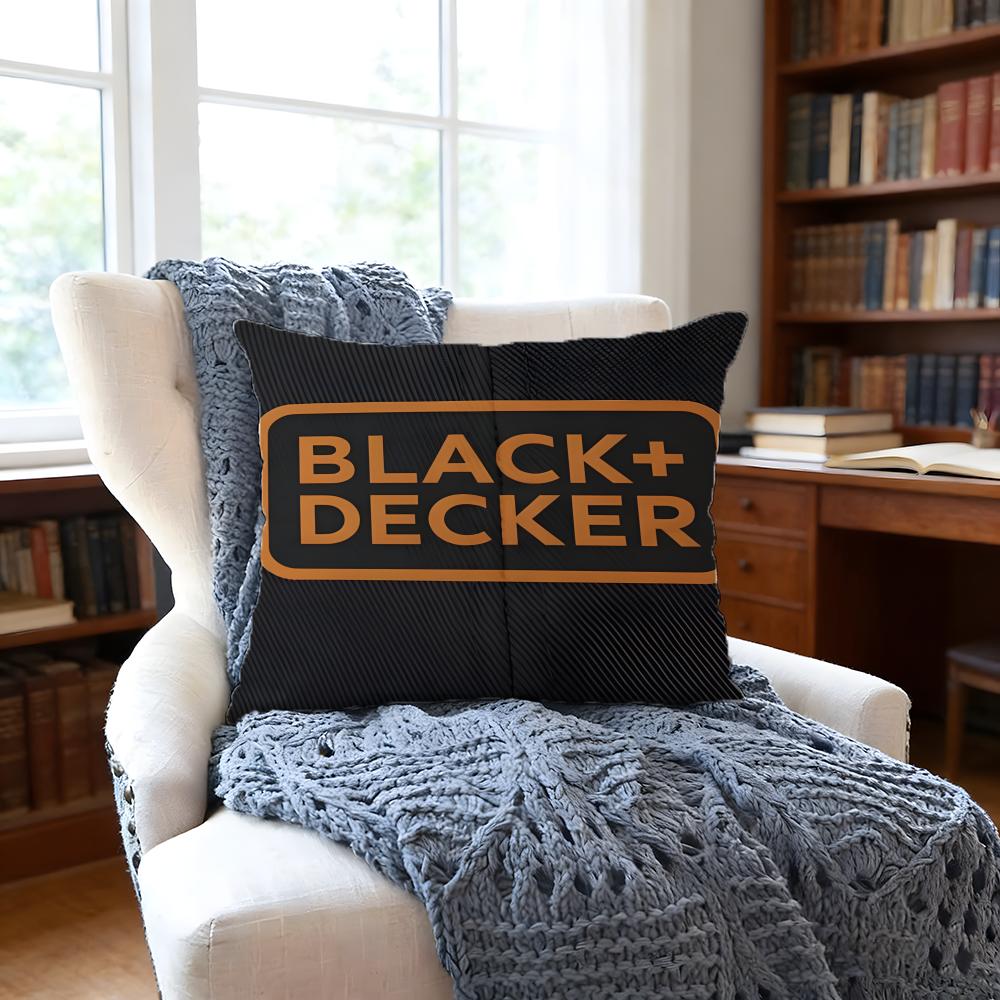 Black+Decker Brand Cushion Cover Short Plush Anti-Dust Mite Pillowcase Sofa Cushion Cover With Invisible Zipper