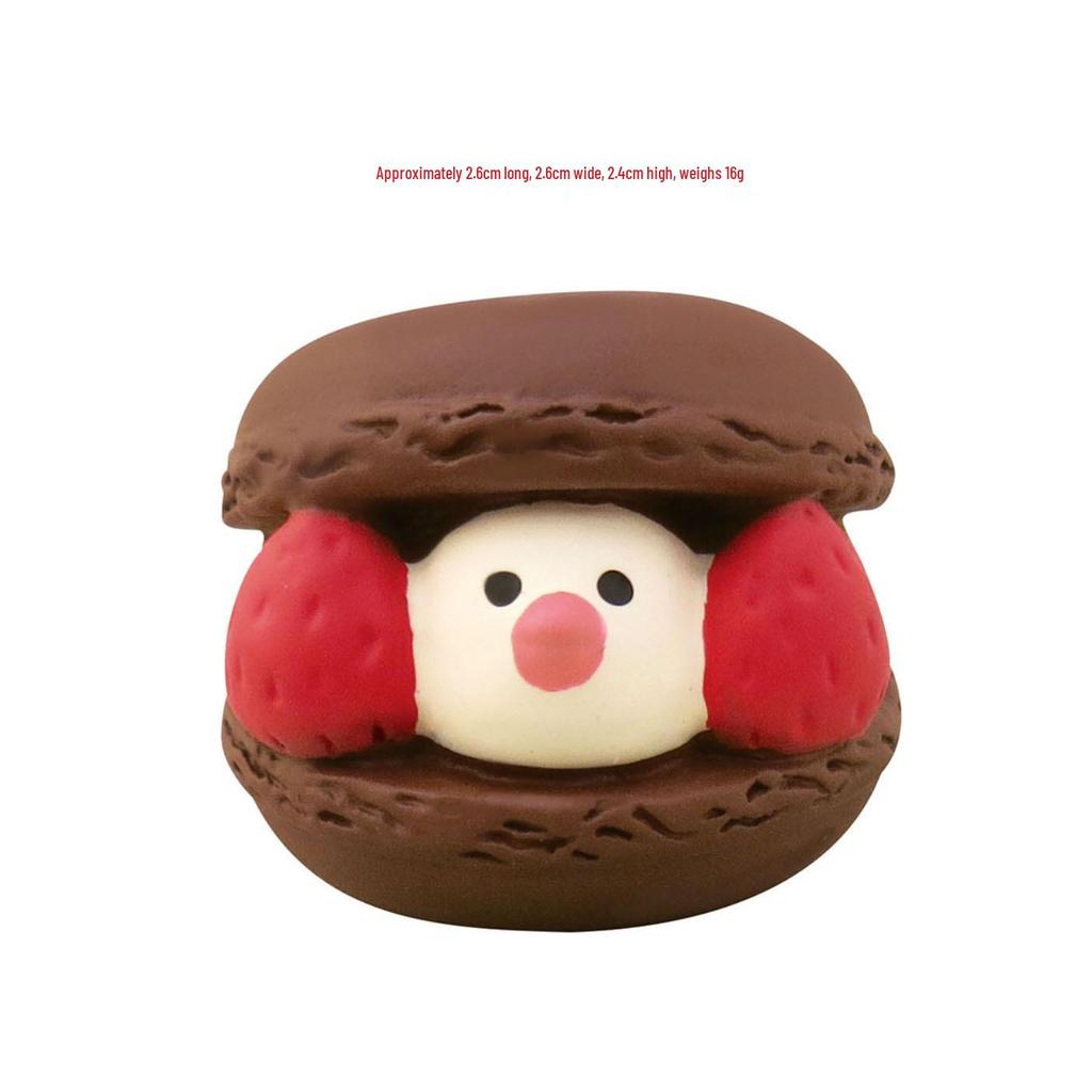 Japanese ZAKKA Cat Strawberry Chocolate Cake Shop Resin Ornament
