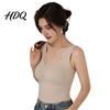 Sleeveless Slim Fit Tank Tops Women Seamless Thermal Vest Base Layer Tops Camisole with Built-in Chest Pads V-Neck Stretchy Fitted for Daily