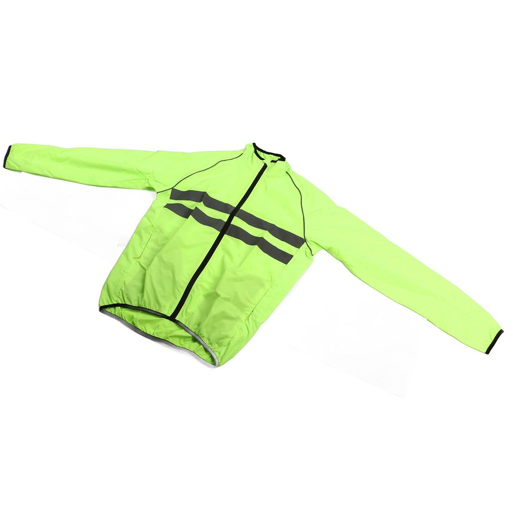 Reflective Jacket Breathable Cycling Coat Long Sleeves Polyester with Pockets for Outdoor L