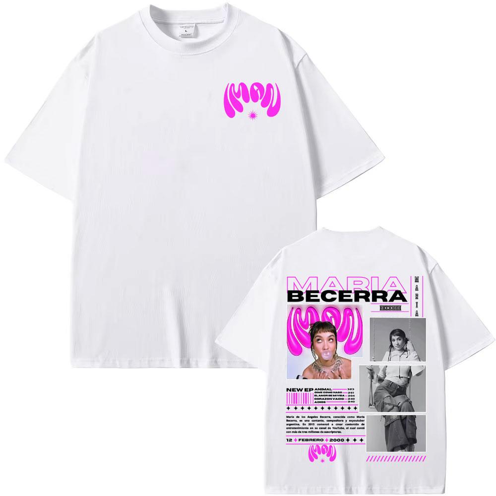 Singer Maria Becerra Album Tour 2025 Merch T Shirts Fashion Hip Hop Street Tshirt Unisex Women High Quality Comfort Cotton T Shirt