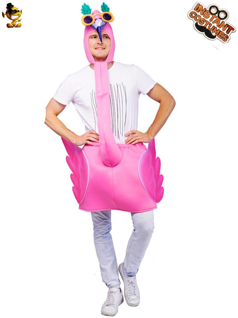 Halloween Rosa Flamingo Kostüm - Bühnen- & Party-Outfit für Erwachsene