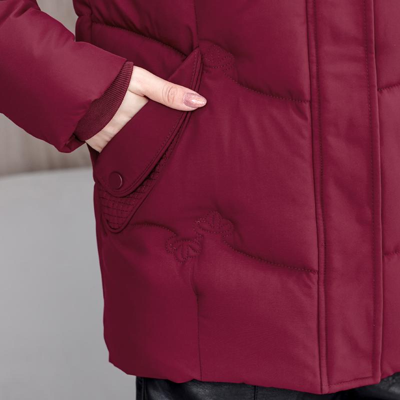 Mărimi Mari XL-5XL Jachete de Iarnă pentru Femei de Vârstă Mijlocie cu Glugă Elegante Largi Groase Călduroase Parka Scurtă Paltoane Femeiești