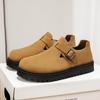 Retro Yellow Cork Shoes Men 2025 Platform Men's Slip On Shoes Comfortable Suede Loafers Man Casual Shoes Zapatillas De Hombre