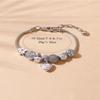 Handgefertigtes Perlen-Herz-Blütenblatt-Armband Emaille-Legierung Schwanen-Anhänger Blumenschmuck Geschenk für Sie