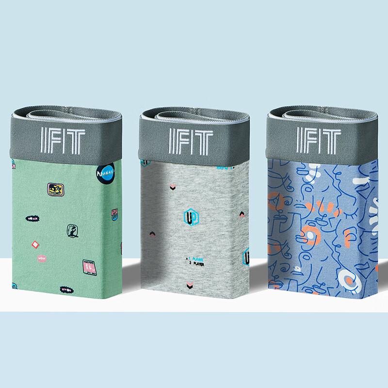 Fenteng Men's 3-Pack Cartoon Print Antibacterial Boxer Briefs