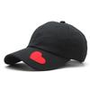 Washed Cotton Love Embroidery Baseball Cap Solid Color Cotton Cap Outdoor Sun Hat