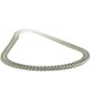 Titanium and Germanium Cuban Link Necklace, Rhodium-Plated, 60 Cm