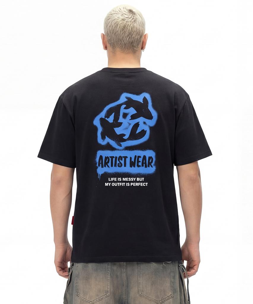 ARTISTWEAR [Atw] Blue Koi Short Sleeve T-Shirt - 2 Colors