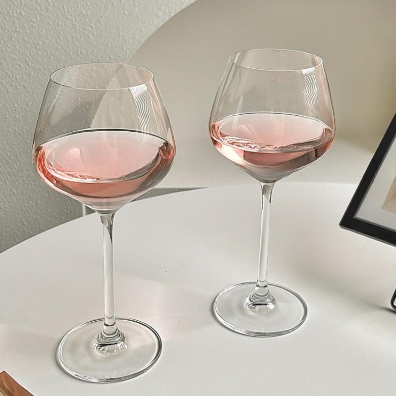 Set di Bicchieri da Vino Borgogna Stile Europeo Calice Ampio Gambo in Vetro di Cristallo per la Casa la Sala da Pranzo la Festa di Matrimonio Eleganti Bicchieri da Bevanda