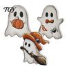Lightweight Halloween Party Supplies Cute Ghost Sign, Pumpkin Tombstone Wooden Plaque Reusable Autumn Seasonal Accents for Tiered Tray Decor,