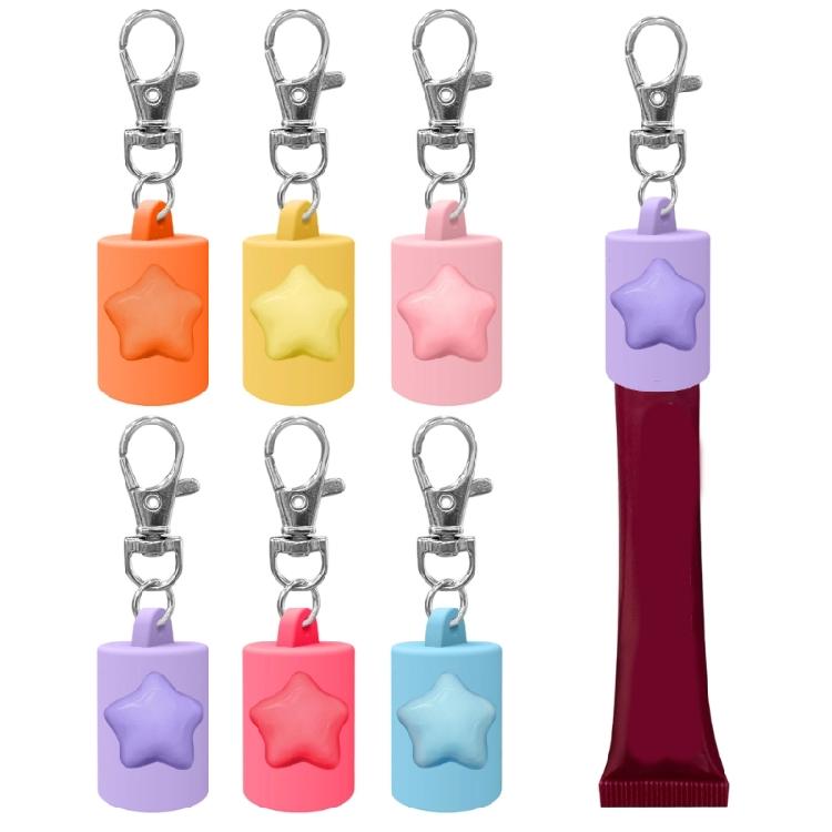 Sturdy Silicone Lipgloss Keychain Accessory Mini Keyring Charm Keychain Attachment For Phone Keys And Bags