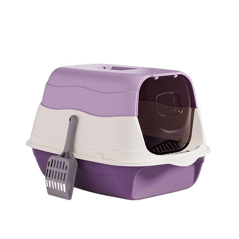 

Полностью закрытый кошачий туалет, большой емкости, горшки для кошек, подстилки для кроликов, мелких животных, кошачий лоток, товары для животных фиолетовый