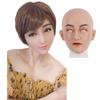 Silikon vakker silikon kvinne forvandle seg til en vakker ingen kunstig falsk naturlig hud asiatisk kort maske, kostyme, maske, crossdressing maske,