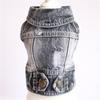 Pet Cake Ruffle Dress  Cute Lightweight Dog Vest Bichon Teddy Small Dog Clothes Solid Dog Denim Jacket Pet Jean Coat