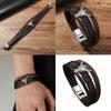 Unisex PU Leather Wristband Lightweight Retro Style Bracelet Daily Comfort Handmade PU Leather Chain Bracelet