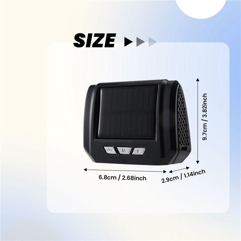 CACE-Car Solar Digital Clock With LCD Time Date In-Car Temperature Display For Outdoor Personal Car Part Decoration