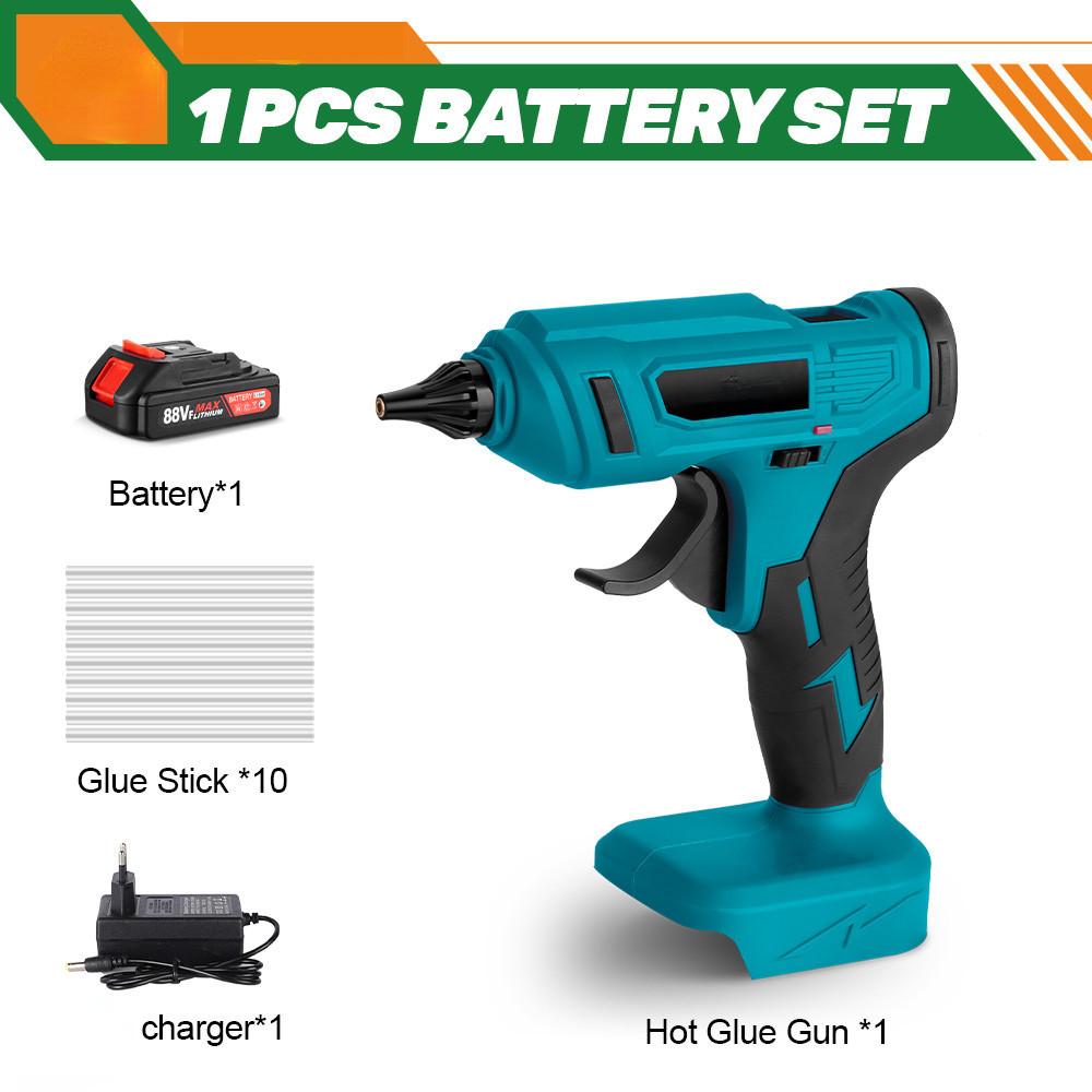 100W Cordless Electric Hot Melt Glue Gun 11mm Glue Stick Anti-scald Nozzle Rechargeable DIY Repair Tool