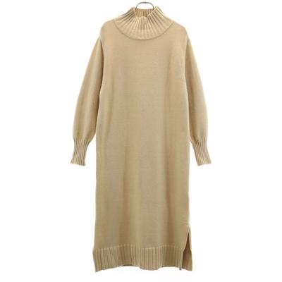 FRAY I.D Long Sleeve Knit Long Dress F Beige Women Used