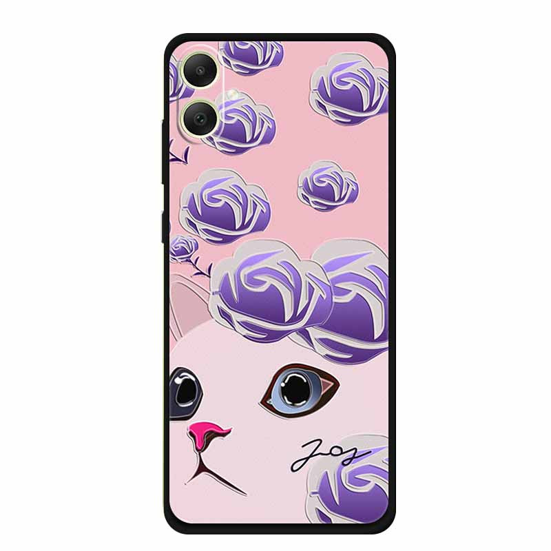 3D Präge Hülle Für Samsung Galaxy A07 2025 Handyhülle Blumen Silikon Weiche Rückseite Hülle Für Samsung A07 4G Hülle Funda Schale
