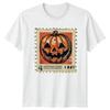 Halloween Pumpkin Stamp Holiday Unisexs TShirt Unisexs Graphic Tee Vintage Style