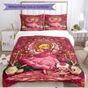 3pcs Duvet Cover Set (1*Duvet Cover + 2*Pillowcase, Without Core), Princess Peach Toadstool Print Soft All‑Season Bedding Set, Home Bedroom Decor Gift